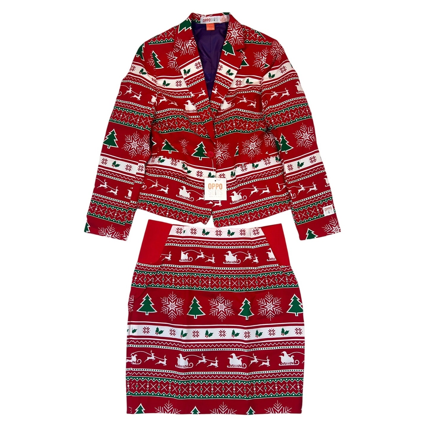 Nwt Opposuits Adult Winter Wonderland Ugly Christmas Skirt Suit Women's Sz 12 — image 3 of 8
